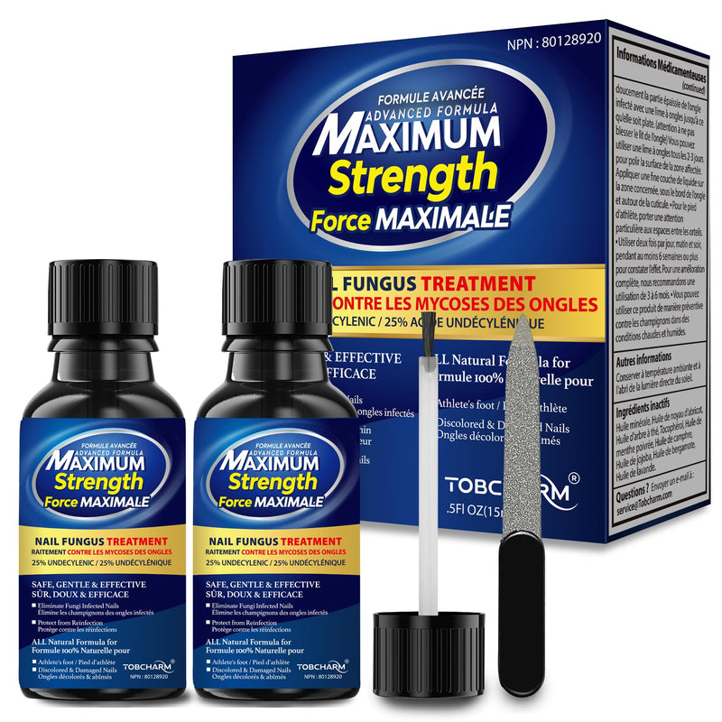 [Australia] - Toenail Fungus Treatment with 25% Undecylenic Acid, Toe Fungus Treatment for Toenail, Fungus Nail Treatment, Toenail Fungus Treatment Extra Strength, Fungal Nail Treatment for Athletes Foot - 2pcs 