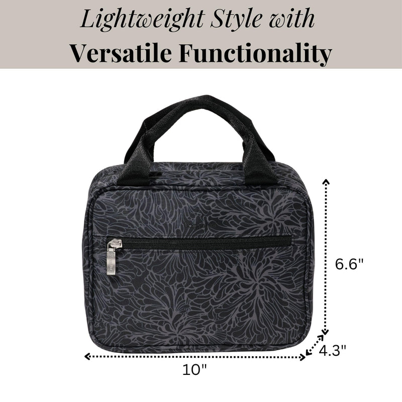 Baggallini Hanging Travel Toiletry Kit One Size Midnight Blossom Print