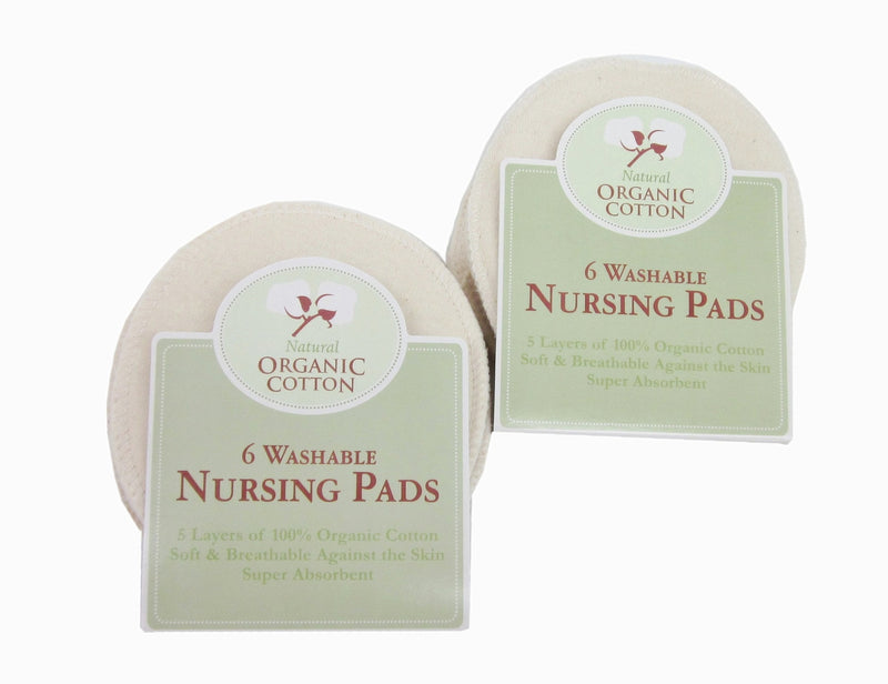 [Australia] - TL Care Twin Pack Nursing Pads Made with Organic Cotton, Natural Color, 12 Count 