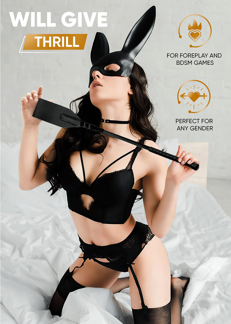 [Australia] - SM Whip Set Flogger Crop 18'' Adult Whip BSDM Paddles floggers and Paddles and Whips Sex BDSM Starter kit 