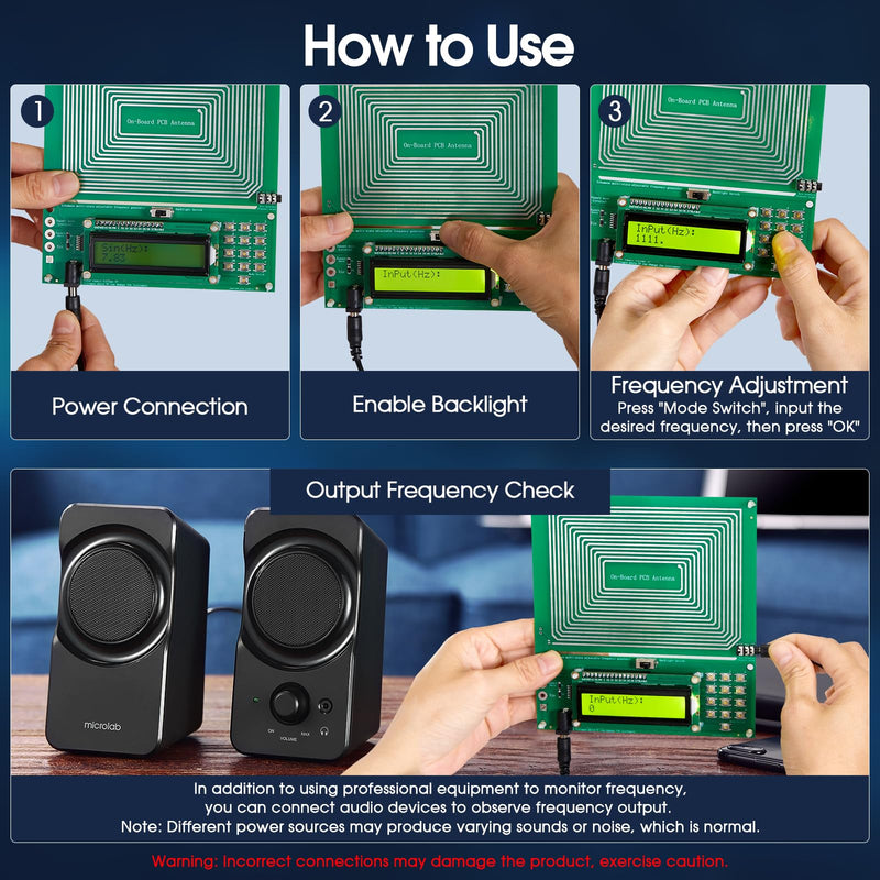 [Australia] - Frequency Generator for Healing, Schumann Resonance Generator 7.83Hz, Sound Frequency Machine for Stress Relief, Relaxation, Meditation, and Yoga (0.01Hz-200KHz) 