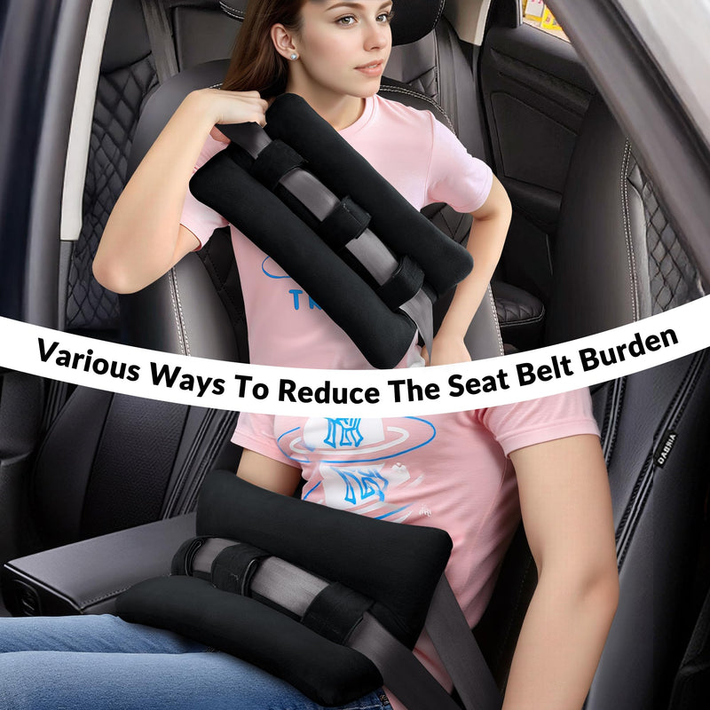 [Australia] - Seat Belt Pillow Post Surgery, Heart Pillows for After Heart Surgery Recovery, Chest Port Pacemaker Pillow for Chemo Patients Seatbelt, Gifts for Women After Hysterectomy (Black) Black 