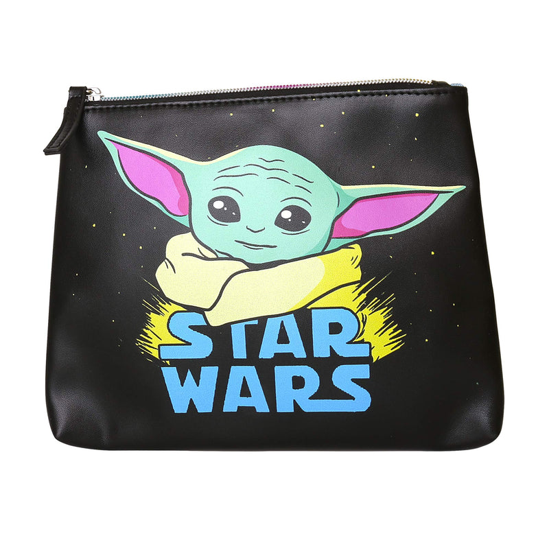 Disney Star Wars Mandalorian Grogu Faux Leather Make Up Cosmetic Bag Set