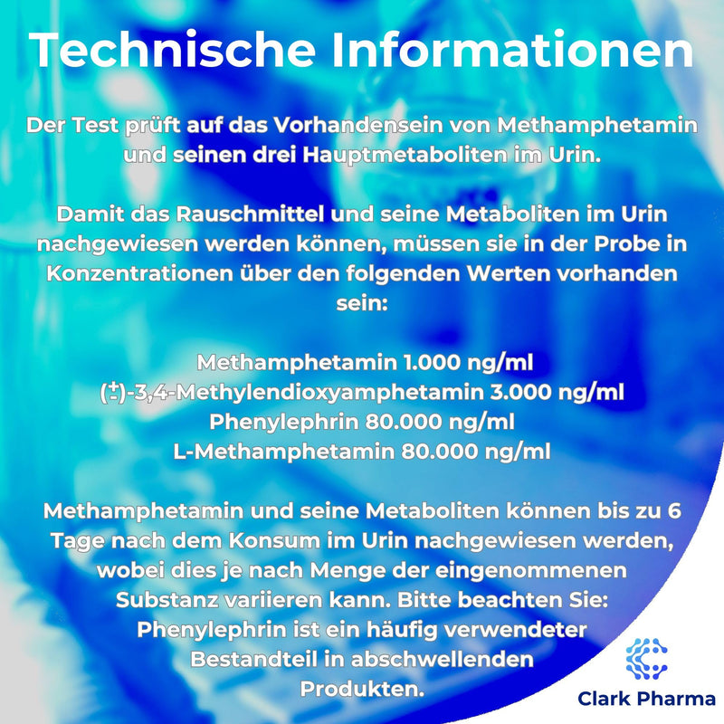 [Australia] - 20 x Methamphetamine Drug Test Strips | Tests urine for crystal meth | Methamphetamine rapid test kit 