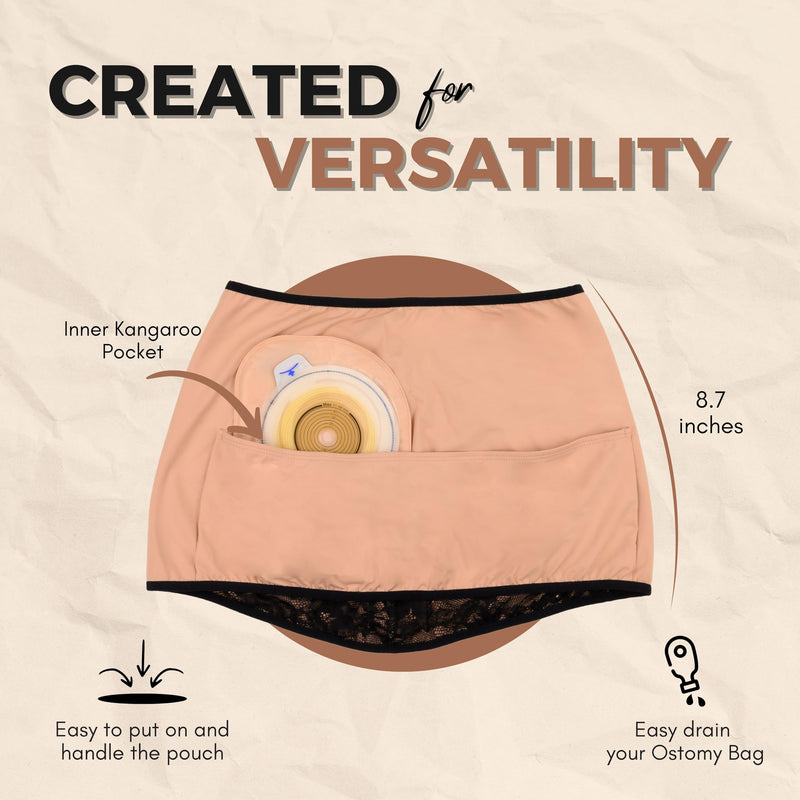 [Australia] - SIIL Ostomy Wrap for Women Ostomy Belt Black, Ostomy Bag Covers for Illeostomy, Colostomy, illeostomy, Urostomy Bag Covers Medium 