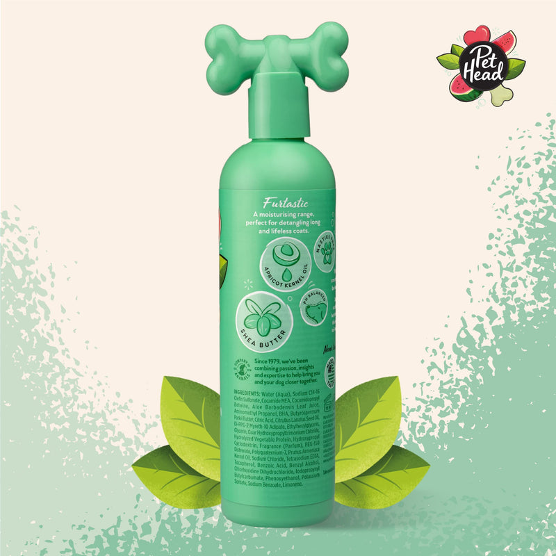Furtastic Dog Shampoo | Watermelon Scent | Dog Shampoo for Smelly Dogs | Knot Detangler | Care for Long, Tangly Curls & Coats | Vegan | Gentle Formula for Puppies | Made in USA | 16 fl. oz. - PawsPlanet Australia