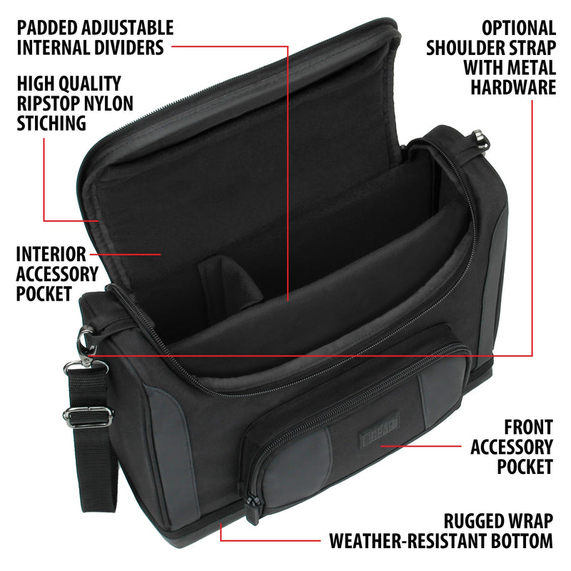 [Australia] - USA Gear Massage Gun Carrying Case - Massage Gun Case with Water Resistant Exterior, Customizable Interior Compatible with Theragun Prime Plus, Hyperice Hypervolt, Theragun Pro & More Black 