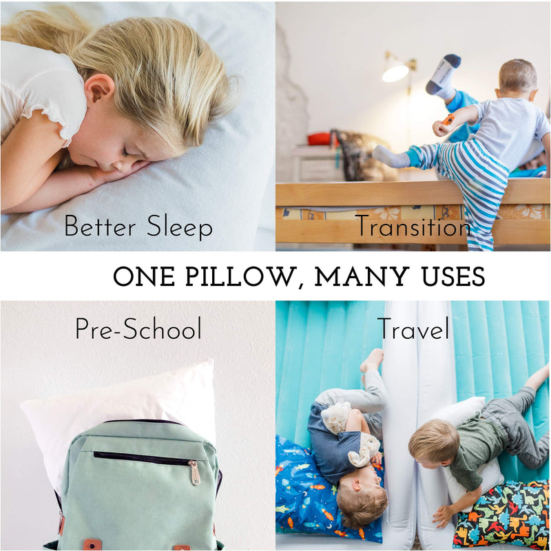 [Australia] - Little Sleepy Head Toddler Pillow with Pillowcase 13x18 - Kids Pillow for Sleeping - Toddler Pillow - Better Neck Support Ergonomic Pillow and Toddler Pillowcase - Best Pillows for Kids (Safari) Toddler (13x18) Safari 