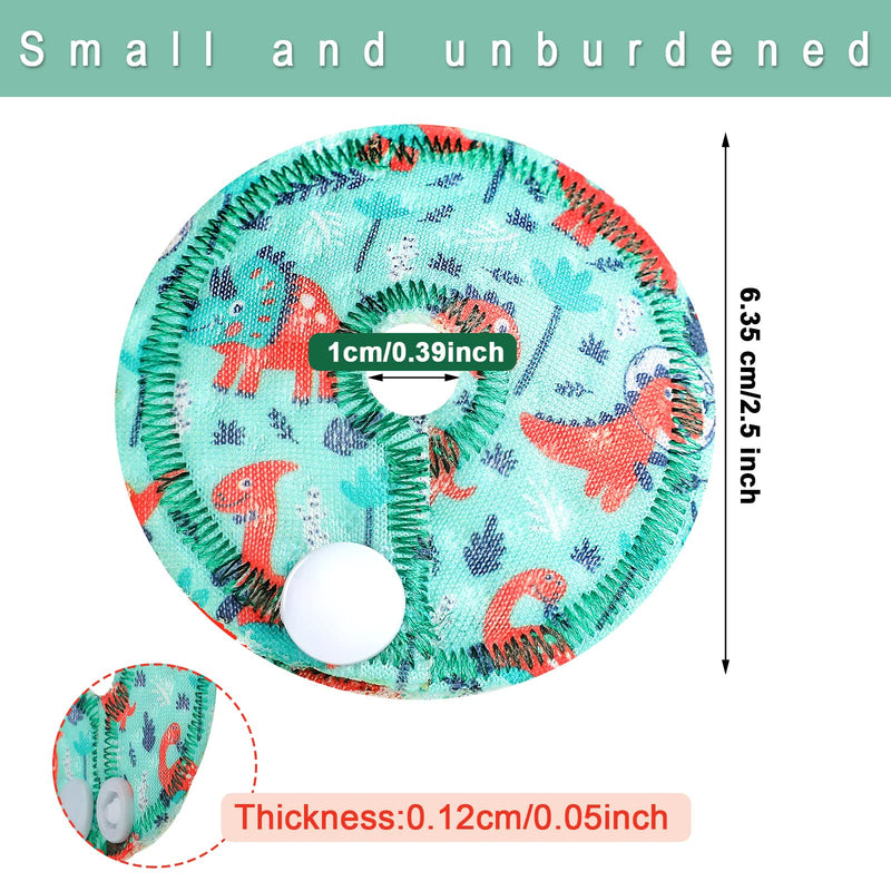 [Australia] - 24 Pack Cotton Pads for Feeding Support, Feeding Pads Supplies G Shape Pads Button Covers for Feeding Care (Dinosaur) Dinosaur 
