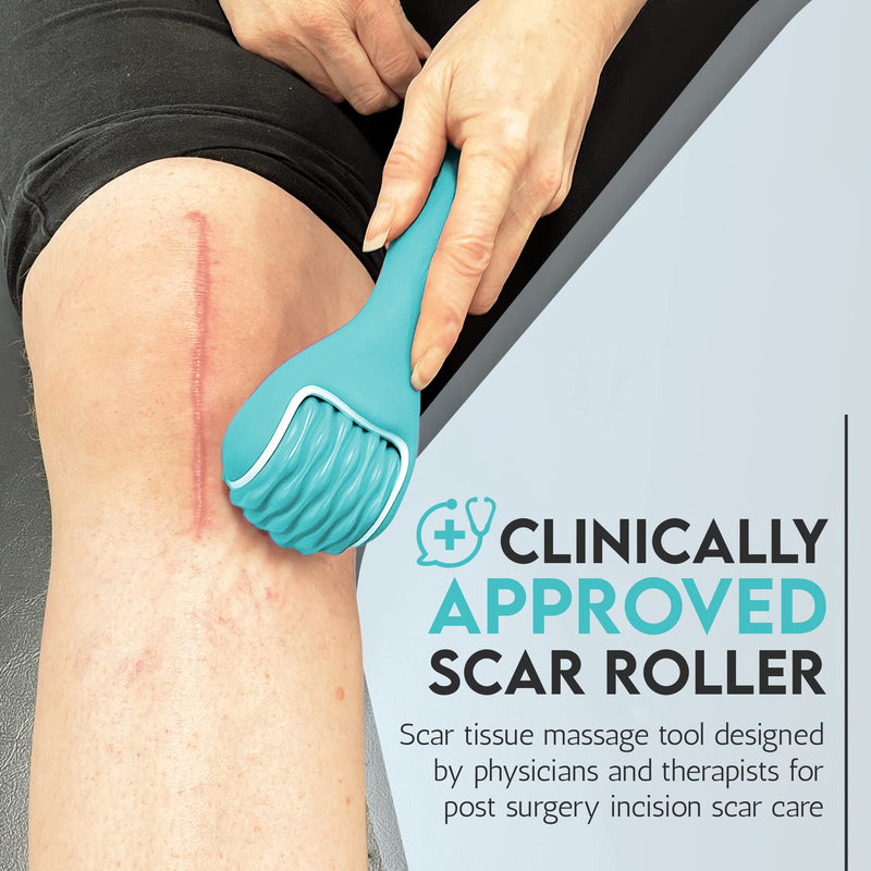 [Australia] - Scar Roller, Scar Tissue Massager for Post-Surgery Recovery, Silicone Ice Massage for Post-Surgery Incision Swelling and Soreness, Joint Roller for Improved Range of Motion and Flexibility. Teal 