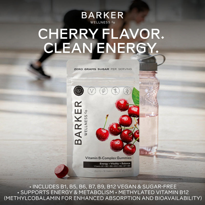 Barker Wellness Vitamin B-Complex Gummies – Energy & Metabolism, Sugar-Free