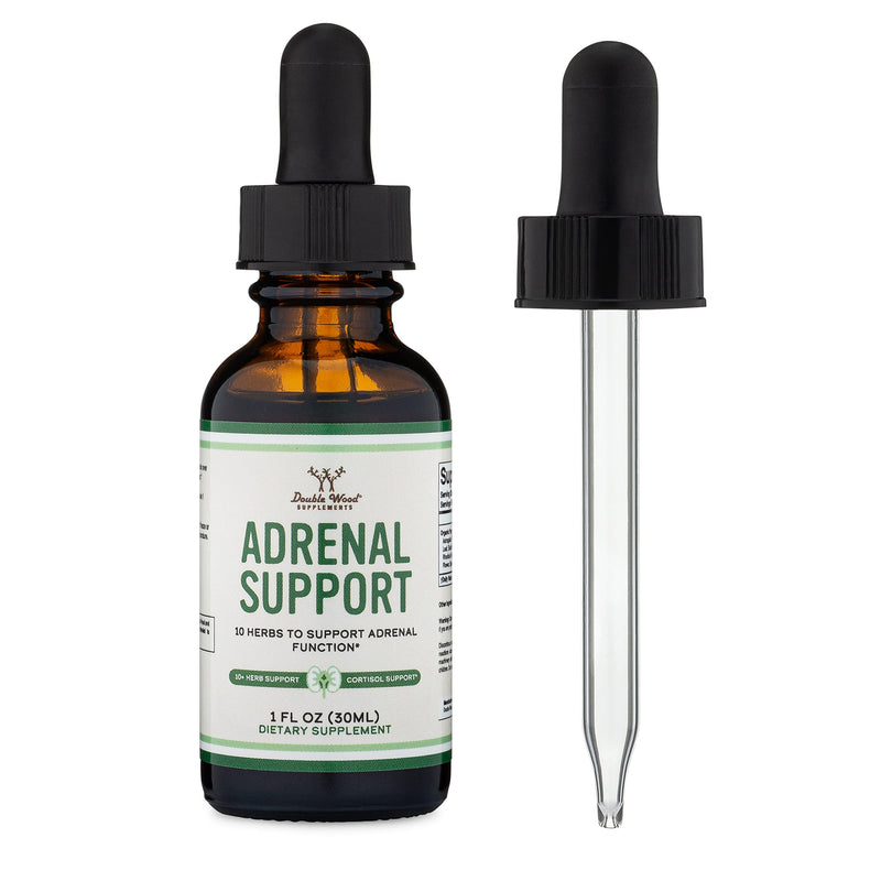 [Australia] - Adrenal Support Supplements (Liquid Drops) - 10 Organic Adaptogens for Adrenal Fatigue (One Month Supply) Cortisol Manager for Stress Relief (10 Apoptogenic Herbs for Adrenal Health) by Double Wood 