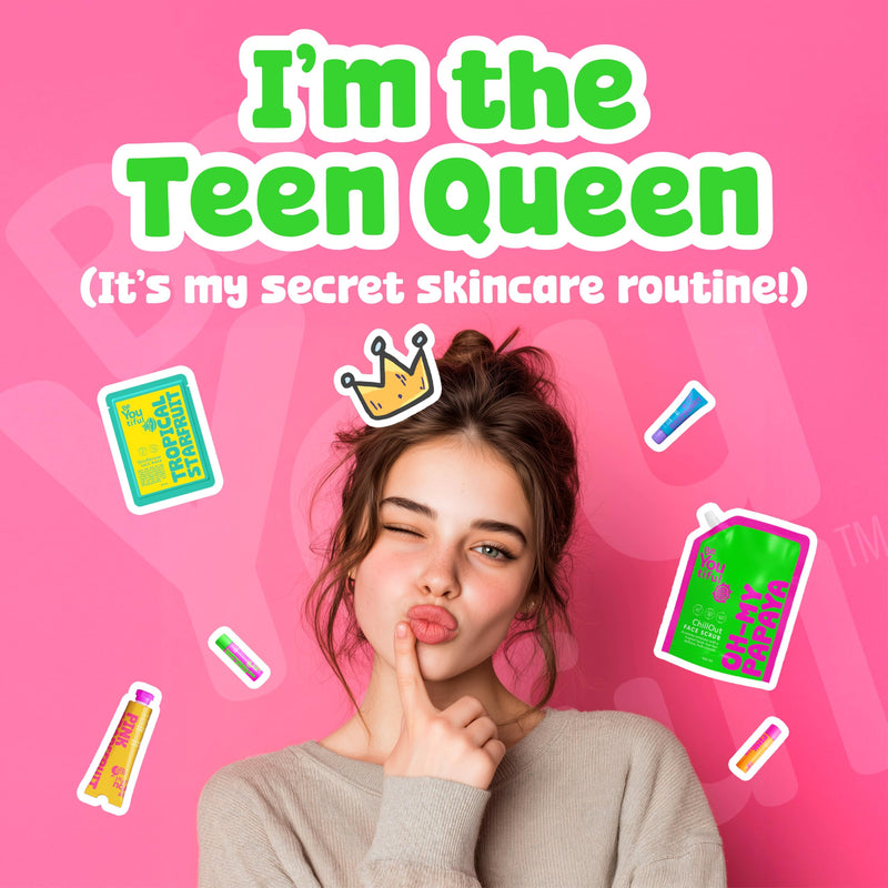 BeYoutiful Skincare Natural Lip Balm for Teens, Tweens and Teens, Set of 8 | With Shea Butter & Vitamin E, 8 Fruity Flavors in a Gift Box, Gifts for Kids Girls, Cruelty Free Formula, Gentle Formula Lip Balm Gift Set