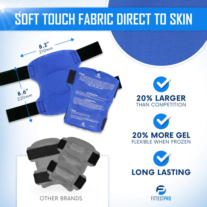 [Australia] - Shin Splint Ice Packs, HSA and FSA Eligible Reusable Hot and Cold Therapy Wrap | Leg or Calf Pain Relief | Advanced Soft Gel Technology | Freezable and Microwavable | Running Injuries & Recovery Shin 