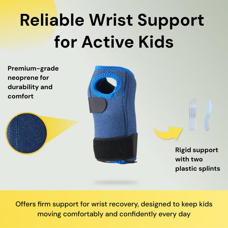 [Australia] - BraceUP Stabilized Kids Wrist Brace- Youth Wrist Support, Kids Wrist Splint, Child Wrist Brace for Daily Use, Boys and Girls height 3‚Äô3‚Äù to 4‚Äô11‚Äù, size 3-12 (Left Hand) Left Hand 