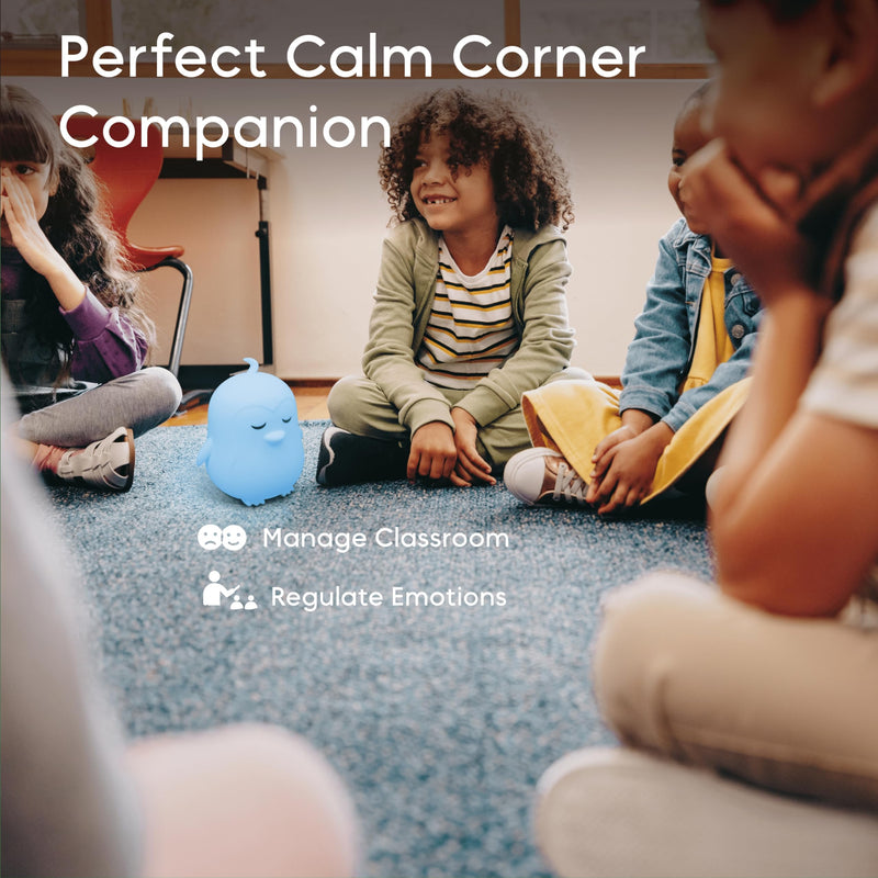 [Australia] - Mindfulness Breathing Light, Guided Visual Meditation Breathing Light, Breathing Pal 'Penny', 3 Breathing Modes with Night Light, Science-Based for Anxiety Relief/ADHD/Meditation/Sleep Aid Penny (Penguin) Standard 