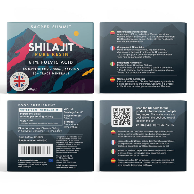 Authentic Shilajit Resin – 3 Months Supply, Pure, Vegan, Ethically Sourced, Rich in Fulvic & Humic Acid, Boosts Energy & Stamina