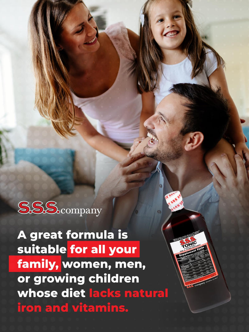 S.S.S. Tonic Liquid Iron & Vitamin B Supplement with B1, B2 & B3, 20 Fl Oz | High-potency, easy-to-take formula for daily energy support; made in USA 20 Fl Oz (Pack of 1)