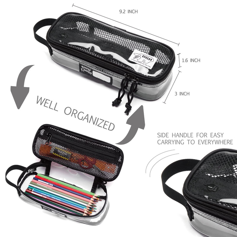 Rough Enough TSA Approved Clear Toiletry Bag Bundle RE8591+ RE8409