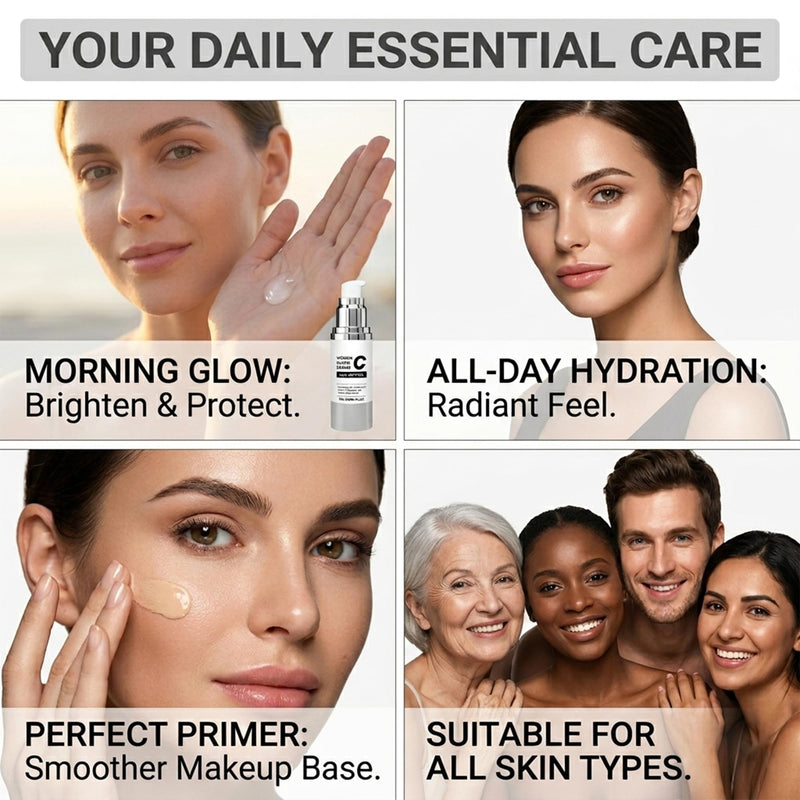 Super Vitamin C Serum for Women - Anti-Aging Face Serum with Hyaluronic Acid, Vitamin C - Nature Formula Hydrates, Firms, Lifts & Moisturize - 1 fl oz