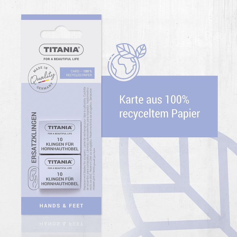 [Australia] - TITANIA replacement blades for callus planers (20 pieces) • Professional blades for callus planers • Quality blades 