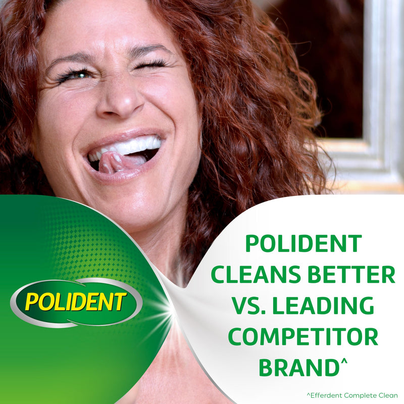 [Australia] - Polident Overnight Whitening Denture Cleanser Tablets - 120 Count 120 Count (Pack of 1) New 