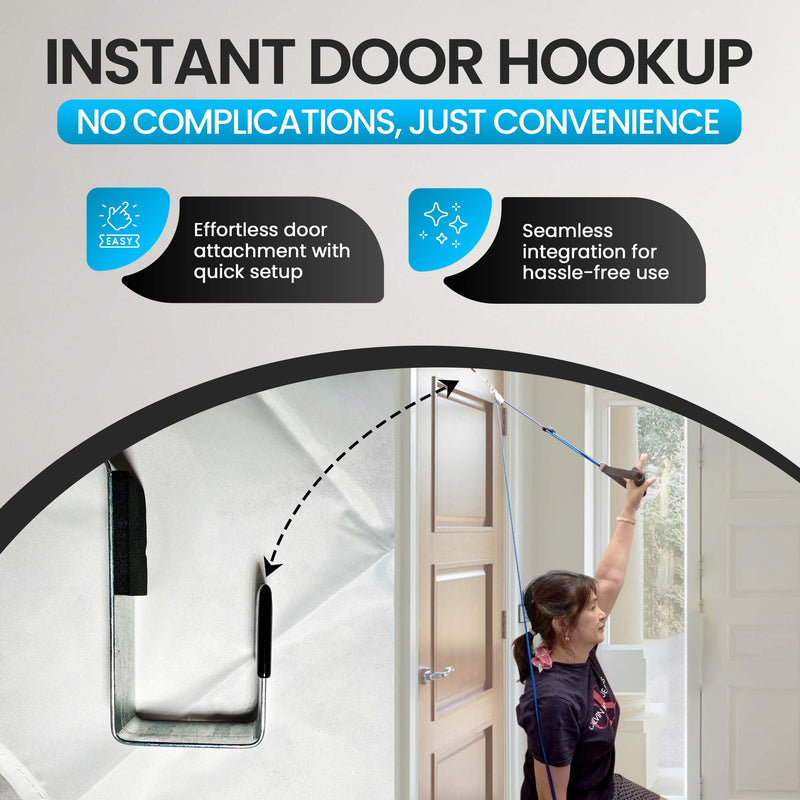 [Australia] - Shoulder Pulley for Physical Therapy - Shoulder Pain Relief | Exercise Equipment for Home Workouts | Pulleys for Shoulder Rehab over Door|Foam Handles w/Velcro | Rotator Cuff, Stroke and Arthritis 