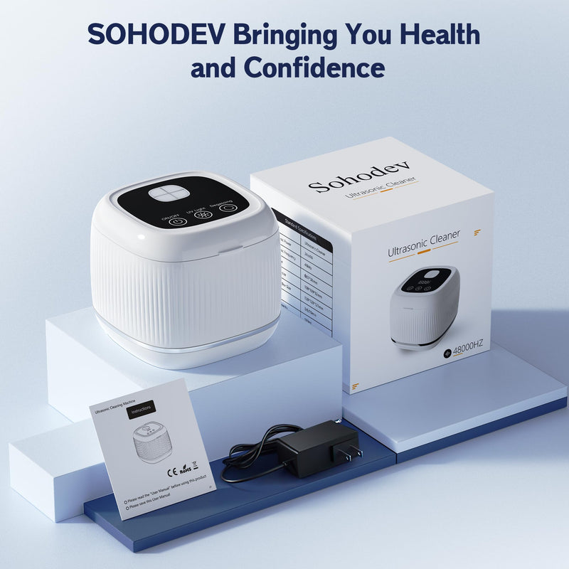 [Australia] - 2025 upgraded 3-in-1 version Ultrasonic Retainer Cleaner Machine, degassing technology+ultrasonic+UV, with a 5-fold increase in cleaning efficiency for Dentures, Mouth Guards, Braces, Jewelry 