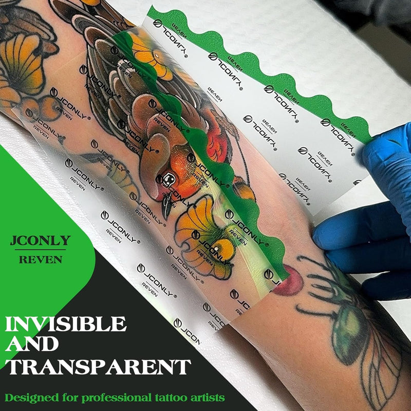 Jconly Reven Second Skin Tattoo 0.02MM Matte, Roll (20cm x 10m) 2nd Skin Tattoo Protector Aftercare Waterproof Bandage for Protective 20cm x 10m Roll