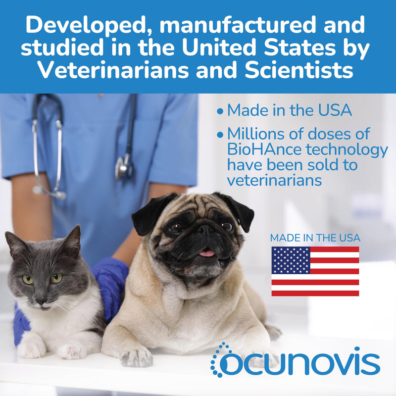 Sentrx Ocunovis ProCare Gel Eye Drops for Cats with Lysine, Eye Lube for Dogs, Patented BioHance for Dry Eyes, Allergies, 5 ml - PawsPlanet Australia
