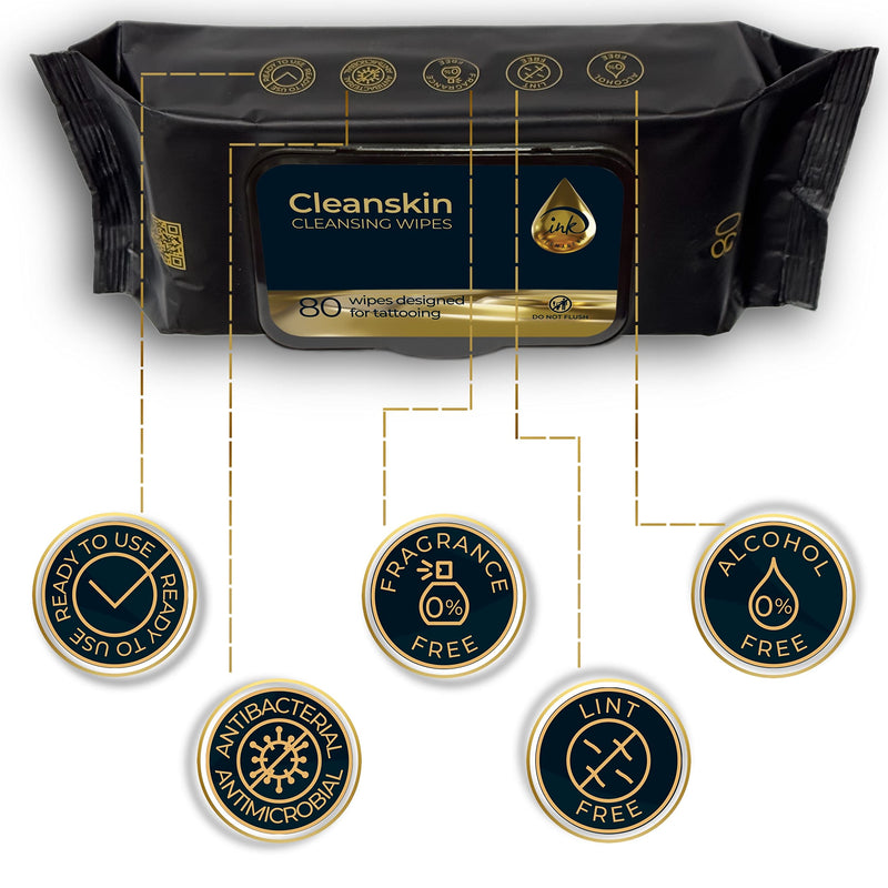 [Australia] - Phoenix Tears Tattoo Aftercare Cream with CleanSkin Cleansing Green Soap Wipes for Tattooing (pack of 3) 