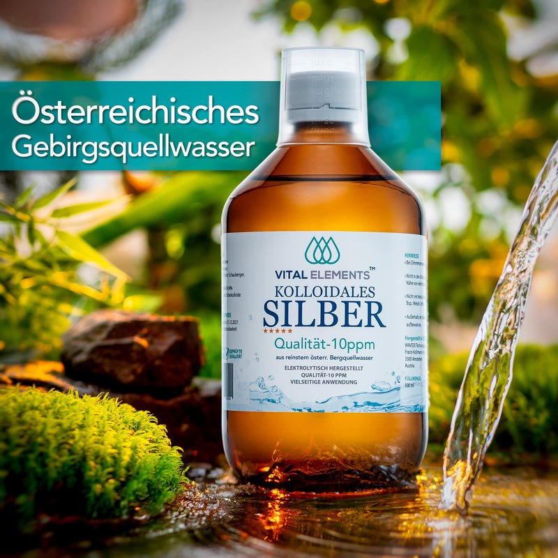 [Australia] - Colloidal silver | Silver water | 1000ml | 10 ppm | HIGH DOSE | in brown glass bottle with refillable 30ml spray | Free E-BOOK 