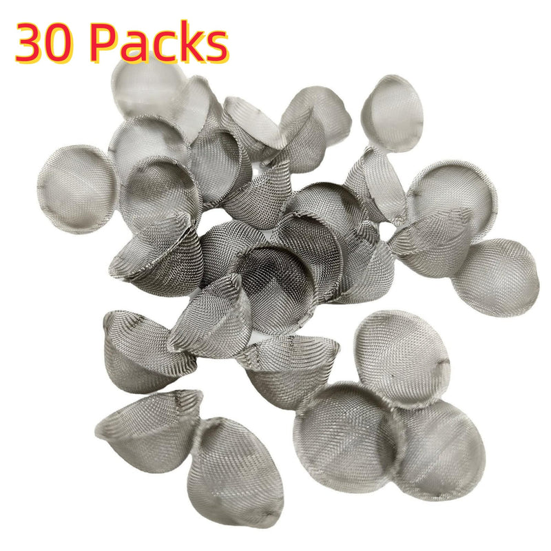 [Australia] - 30 Pcs Pipe Screens 0.75inch (3/4) Stainless Steel Conical Design Bowl Screen Filters with Metal Box. Adjustable Size 0.75 Inch 