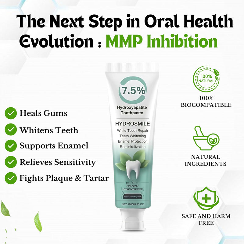 [Australia] - Hydroxyapatite Toothpaste – Nano Hydroxyapatite, Fluoride Free for Adults, Non Fluoride Formula for Enamel Repair & Sensitive Teeth, Mint Flavor, Pack of 2 (120g Each) 