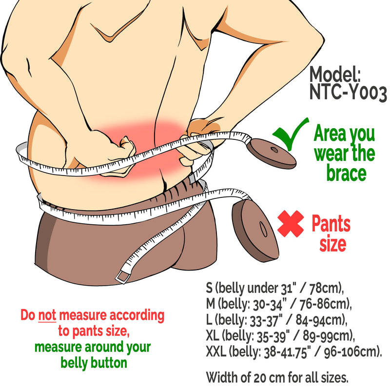 NeoTech Care Lumbar Brace with Removable Pants Clips & Detachable Suspenders - Back Support Belt - Adjustable, Light, Breathable - Shoulder Holsters - Work, Posture (Black, Size M) Black