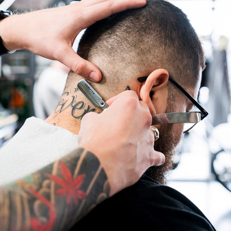 [Australia] - Professional Straight Razor - Minimal Exposure Straight Razor Kit with 10 Gravity Premium Blades, .5mm Exposed (Chicago) Chicago 