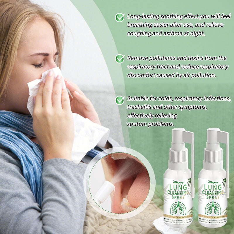 [Australia] - Lung cleansing, herbal lung spray, 2 pieces 30 ml, herbal lung cleansing spray, herbal spray suitable for daily use 