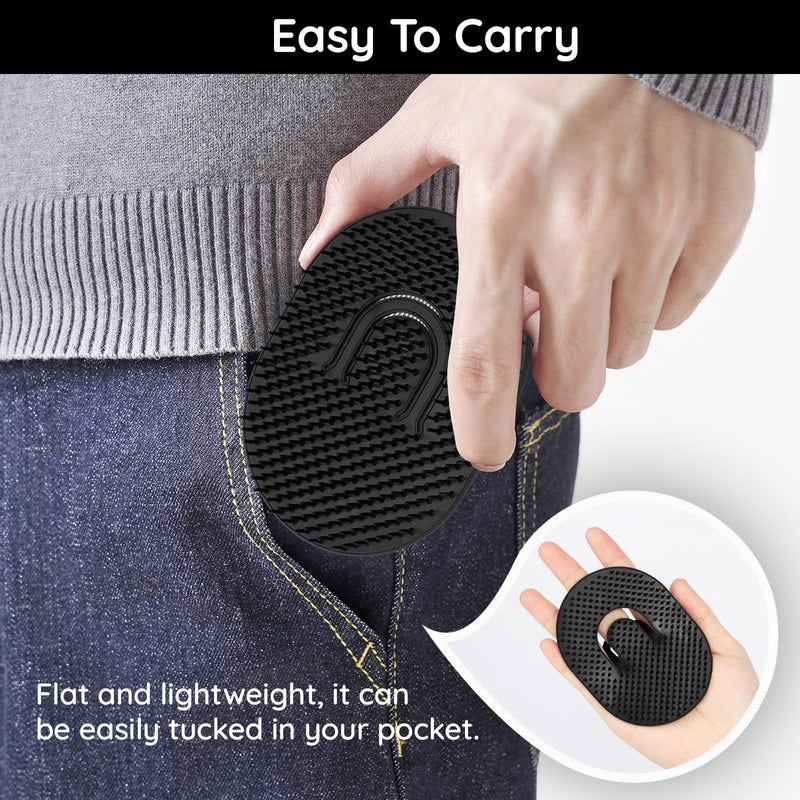 12pcs Palm Brush for Men, Segbeauty Portable Hair Brushes Plastic Beard Comb Shampoo Brushes Pocket Comb Scalp Massage Brush for Travel Finger Palm Brush Set