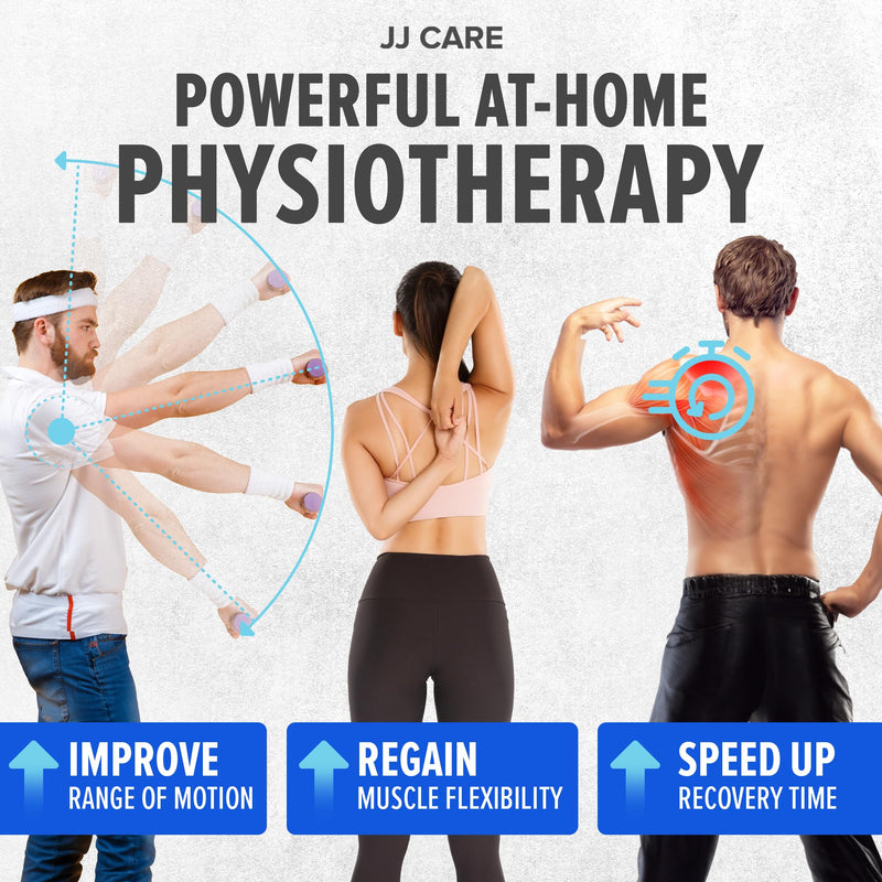 [Australia] - JJ CARE Over the Door Shoulder Pulley for Physical Therapy, 90 Inches Adjustable Exercise Pulleys for Shoulder Rehab – Rotator Cuff Exercise Equipment with Padded Handles, Door Hanger & Carry Bag 