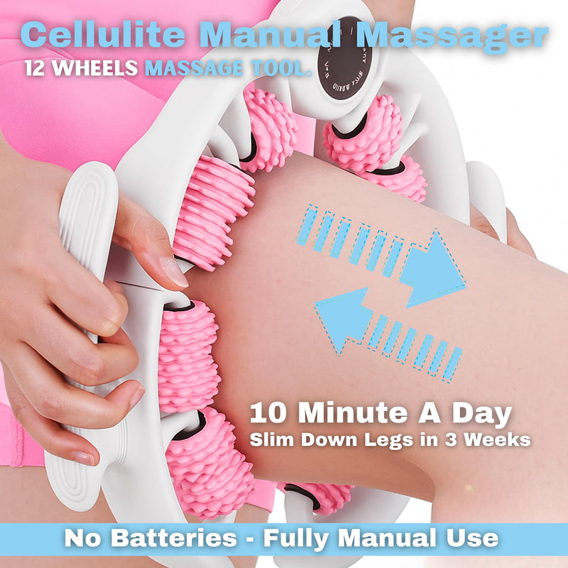 [Australia] - Anti Cellulite Roller - Lymphatic Drainage Massager, Cellulite Massage Tool, Fascia Blaster for Contoured, Tool for Sore Arms, Legs, Stomach & Buttocks 