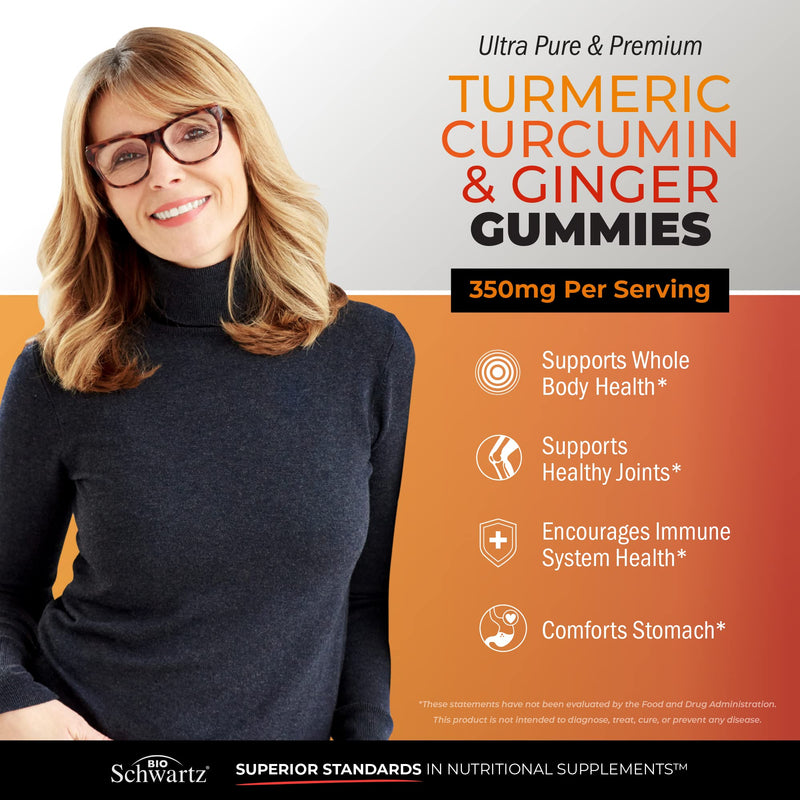 [Australia] - Turmeric Curcumin with Ginger Gummies - Natural Extra Strength Joint Support Supplement, Delicious Peach Flavor Ultra High Absorption Turmeric Supplement Non-GMO, Gluten Free 120 Count Turmeric Ginger Gummies 120 Count (Pack of 1) 