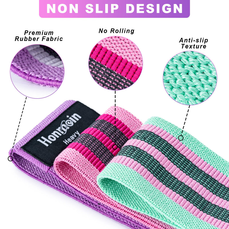 [Australia] - Resistance Bands for Working Out, 3 Levels Exercise Bands Workout Bands Set for Women Men, Hip Legs Booty Bands for Home Fitness, Gym, Yoga, Pilates Assorted 