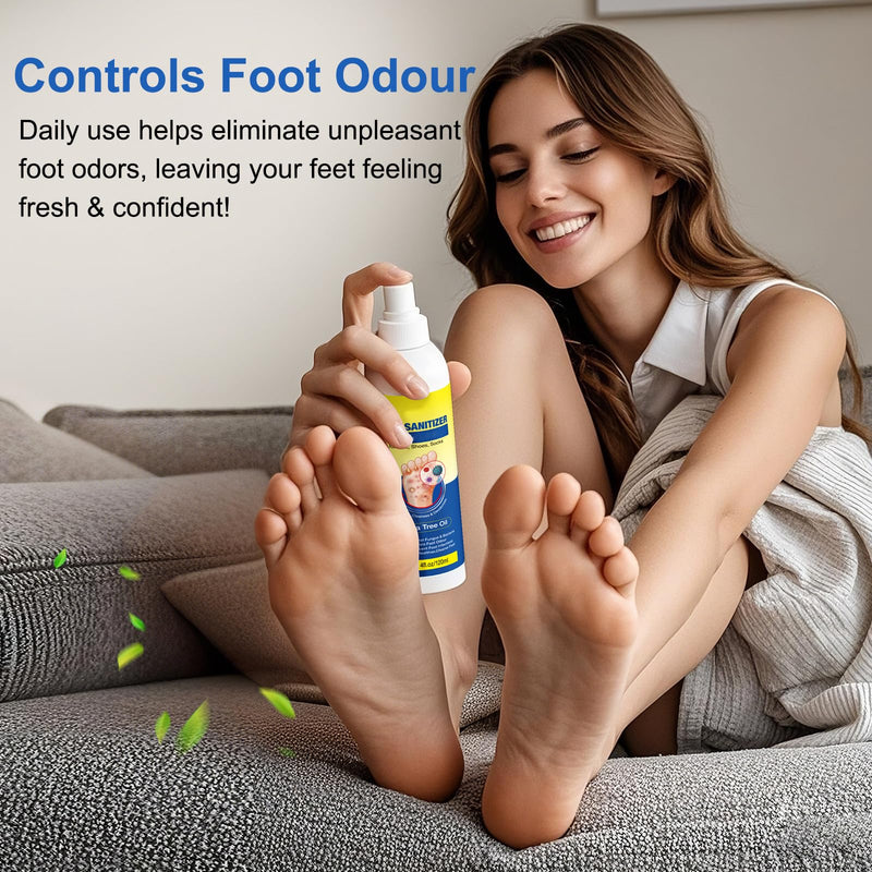 [Australia] - Tea Tree Oil Foot Spray, Clear Foot Spray, Keeps Feet and Shoes Fresh, TeaTree Oil Spray for Foot (120ml/4.06 oz) 