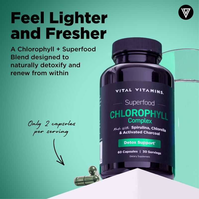 Vital Vitamins Multi Collagen Complex Plus + Chlorophyll Complex Capsules