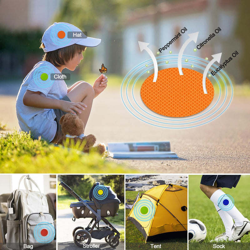 [Australia] - Mosquito Repellent Stickers 300 Pcs, DEET Free Mosquito Patches with 3 Pack Individually Wrapped Mosquito Repellent Bracelets for Kids and Adults Indoor Outdoor 