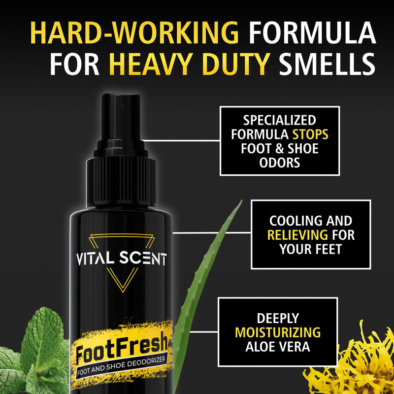 [Australia] - Industrial Heavy Duty Foot Odor Spray for Shoes and Feet - Extra Strength Shoe Deodorizer - Mint Foot Spray for Smelly Feet with Witch Hazel and Tea Tree Oil - Long Lasting Shoe Deodorizer 