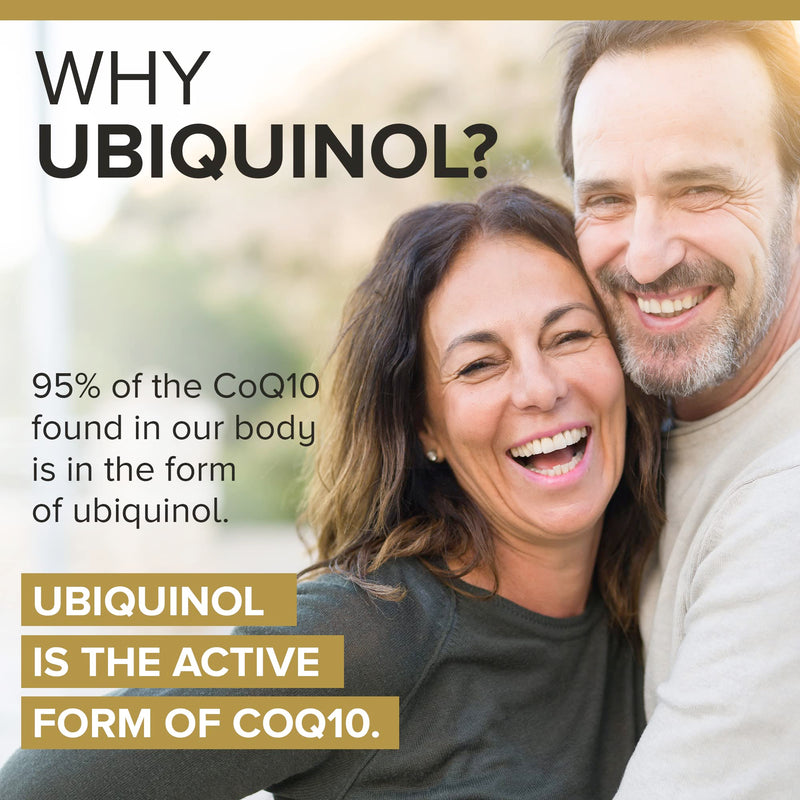 [Australia] - Qunol Ubiquinol CoQ10 200mg Softgels, Powerful Antioxidant for Heart and Vascular Health, Essential for Energy Production, Natural Supplement Active Form of CoQ10, 60ct Softgels 60 Count (Pack of 1) 