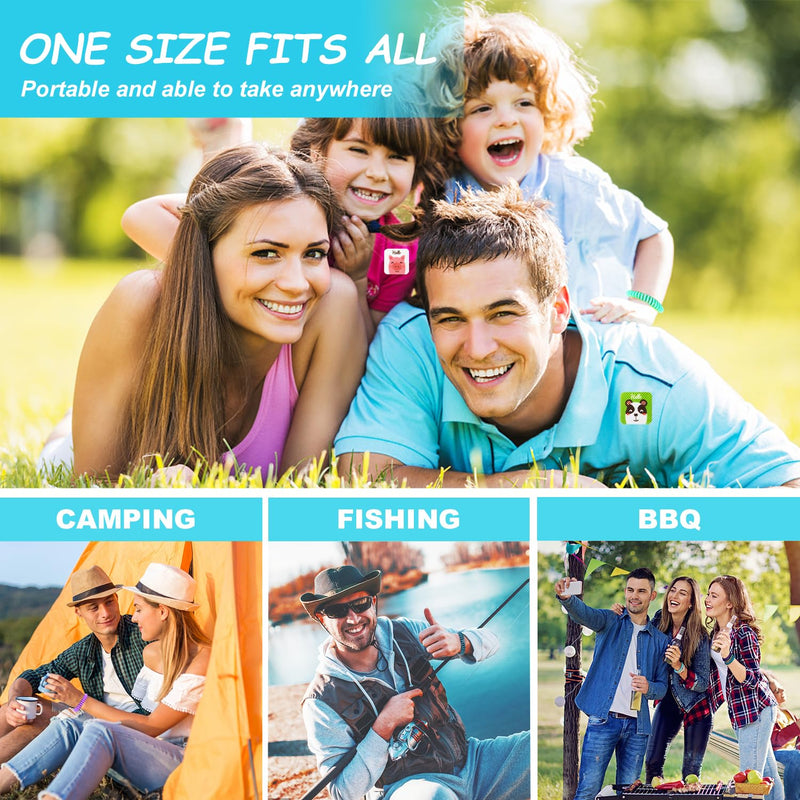 [Australia] - 18 Pack Mosquito Repellent Bracelets with 60 Pack Mosquito Patches, DEET-Free Insect & Bug Repellent Wrist Bands for Kids & Adults Outdoor Camping Fishing Traveling 