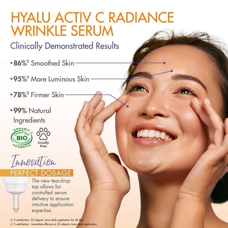 Eau Thermale Jonzac Vitamin C Face Serum, Anti-Wrinkle, 1.01 fl oz | Hyalu Activ C - Optimized Vitamin C, 5x More Stable, with Hyaluronic Acid - For Dull & Uneven Skin - Dermatologically Tested