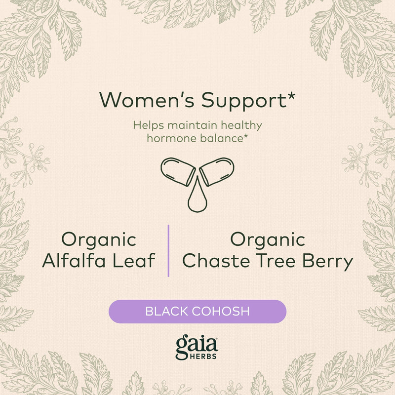 [Australia] - Gaia Herbs Menopause Support Daytime - Helps Maintain Hormone Balance and Well-being for Women - with Vitex, Black Cohosh, St. John’s Wort, and Oats - 60 Vegan Liquid Phyto-Capsules (20-Day Supply) 